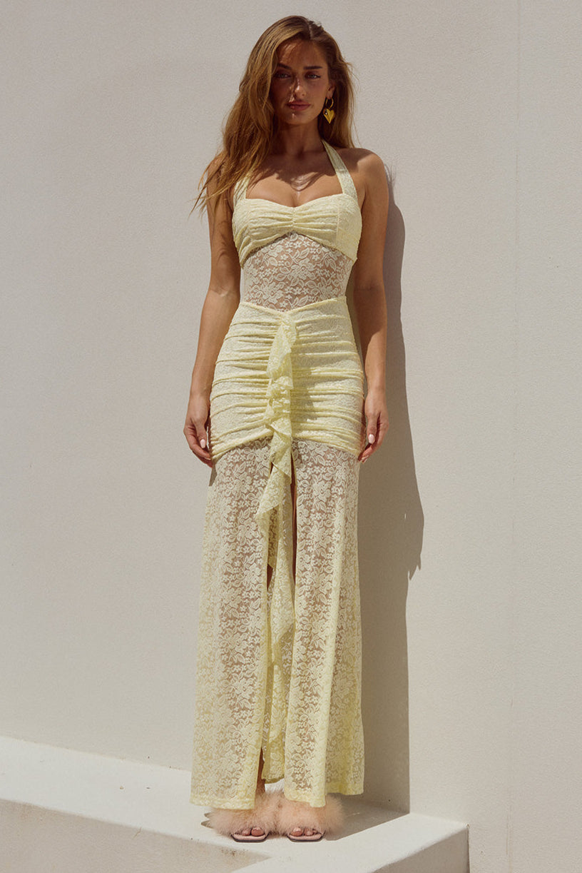 Annika Maxi Dress - Lemon