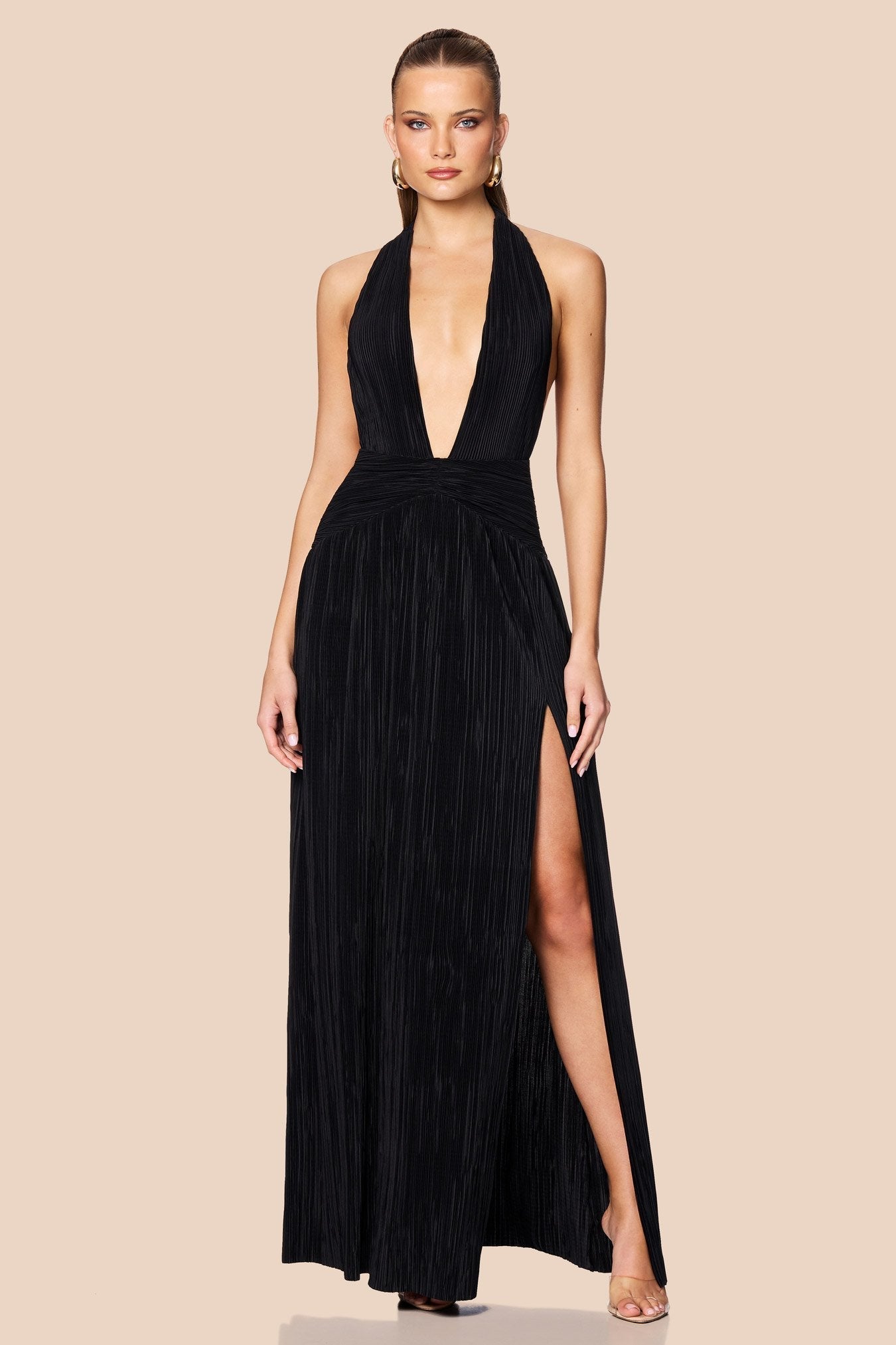 Nookie Desiree Halter Gown - Black