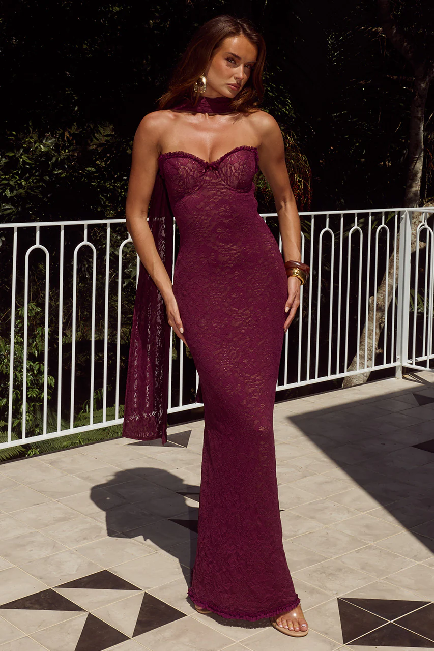 Amana Maxi Dress - Wine