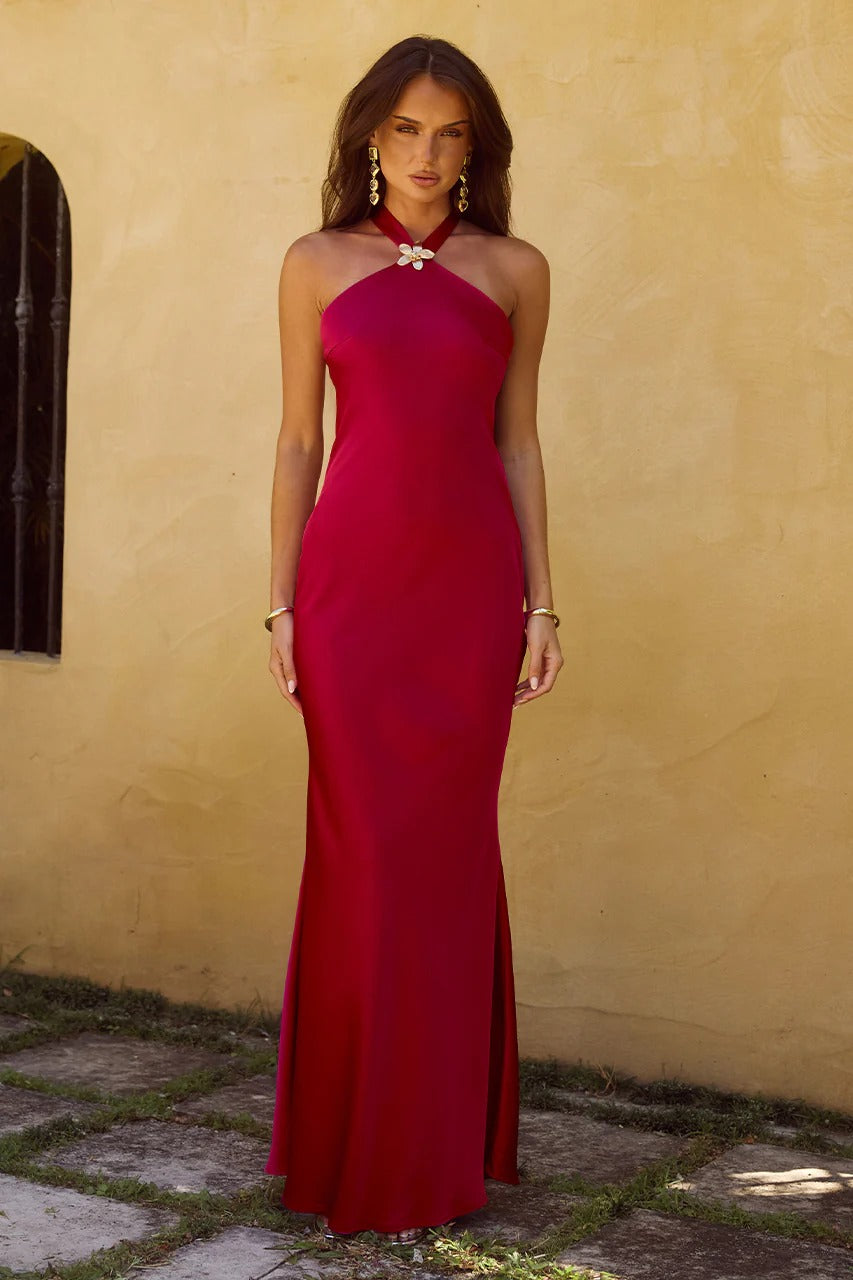 Chara Maxi Dress - Cherry